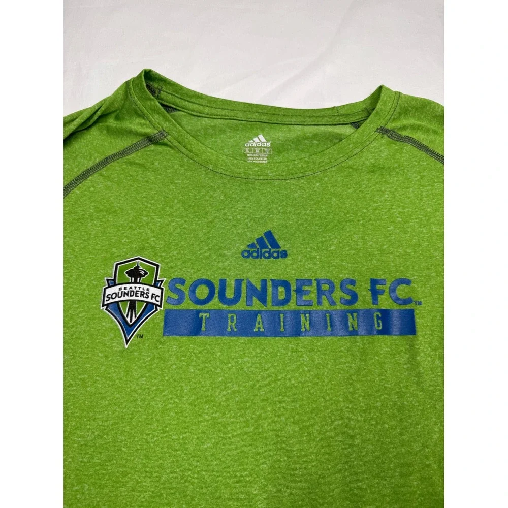 Adidas Seattle Sounders FC Training Shirt Mens XL‎ Green Long Sleeve Climalite